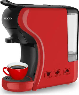 Immagine prodotto di SOGO SS-5675, macchina da caffè 3 in 1 con capsule multiple, 0,6 l, 1450 W, con luce LED, spegnimento automatico