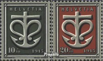 Produktbild von Briefmarken Schweiz 1945 Mi 443-444 (kompl.Ausgabe) gestempelt Kriegsgeschädigte