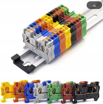Obrázek produktu pro ZUG PT 4 červený konektor na DIN lištu