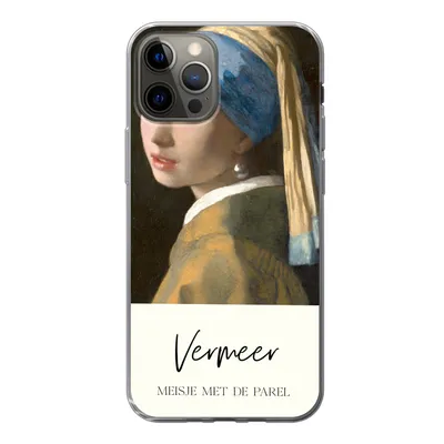Produktbild von MuchoWow® Handyhülle Schutzhülle Hülle für iPhone 12 Pro Das Mädchen mit dem Perlenohrring - Vermeer Silikon Softcase Handy Hülle - Abdeckung