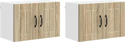 Image de vidaXL Armoire murale LUCCA, 2 pièces, bois imitation chêne Sonoma