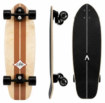Zdjęcie produktu dla Deskorolka ACTA Surfskate Timber 31" – naturalne drewno – 7-warstwowa deskorolka surfingowa z klonu – idealna dla początkujących i zaawansowanych – do pumptracku, cruisingów i miejskiego carvingu