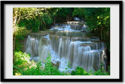 Produktbild von Bild 60x40 MDF-Rahmen, Wandkunst Wasserfall