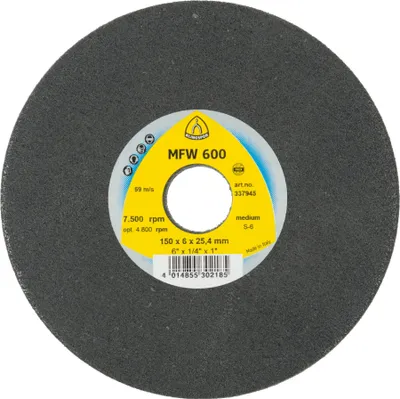 Produktbild von Klingspor MFW 600 UNITIZED WHEEL Kompaktscheiben, 150 x 6 x 25,4 mm Medium Siliziumkarbid