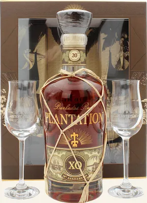 Produktbild von PLANTATION Barbados Extra Old, 20th Anniversaire Rum Geschenkset, 40% Vol. 0,7 l