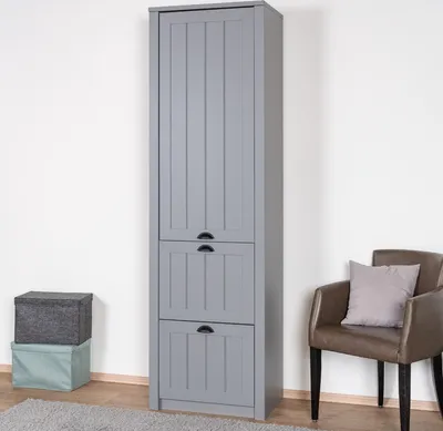 Produktbild von Schrank Segnas 08, Farbe: Grau - 198 x 62 x 42 cm (H x B x T)