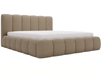 A bed with a mattress on a white background.