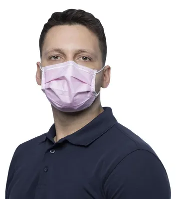 Produktbild von NITRAS PROTECT, medizinische Gesichtsmaske, rosa, Box à 50 Stück