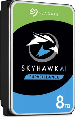 Produktbild von Seagate SkyHawk AI ST8000VE001 - Festplatte - 8 TB - intern - 3.5" (8.9 cm) - SATA 6Gb/s - Puffer: 256 MB - mit 3 Jahre Seagate Rescue Datenwiederherstellung
