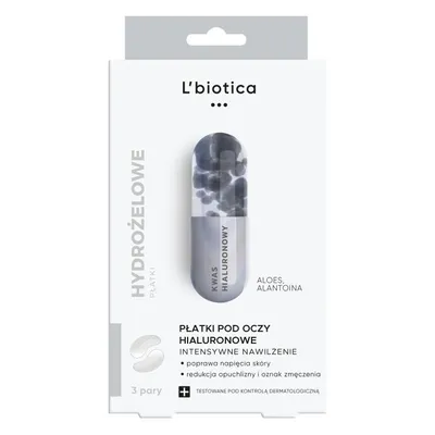 Zdjęcie produktu dla L'biotica Płatki pod oczy intensywnie nawilżające, 3 pary