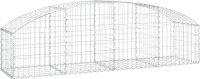 Produktbild von vidaXL Gabione mit Hochbogen 200x50x40/60 cm Verzinktes Eisen