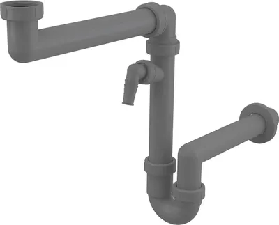 Produktbild von Alcadrain Raumsparsiphon für Spülbecken mit einem Geräteanschluss und einer Überwurfmutter 6/4" ECO