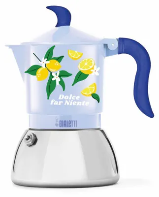 Produktbild von Bialetti Mercato Della Frutta Espressokocher Fiammeta 4 Tassen, Kaffeebereiter, Induktionsgeeignet, Lemons, 6661