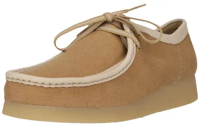 Produktbild von CLARKS Schnürschuhe Wallabee EVO mit Kieselkrepp-Effekt an der Sohle 5237 Tan Combi 45