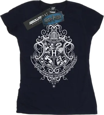Produktbild von Harry Potter - "Hogwarts Draco Dormiens" T-Shirt für Damen BI23298 (L) (Marineblau)