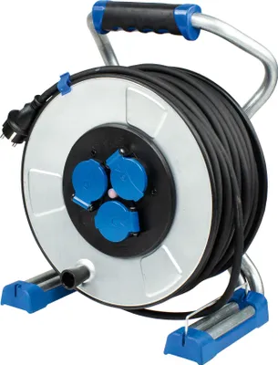 Produktbild von as-Schwabe Metall-Kabeltrommel 40m Gummischlauchleitung 3G1,5 230V 16A IP44