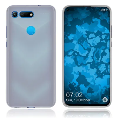 Produktbild von PhoneNatic Case kompatibel mit Huawei Honor View 20 - transparent-weiß Silikon Hülle matt Cover