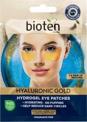 Obrázek produktu pro Hyaluronic Gold maska na oči Hydrogel Eye Patches pro ženy 5,5 - Bioten