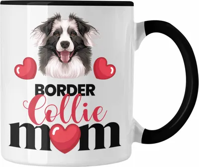 Produktbild von Trendation - Border Collies Besitzer Mom Mama Tasse Geschenk Lustiger Spruch Geschenkidee Border Collies Besitzerin (Schwarz)