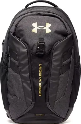 Produktbild von Under Armour UA Hustle Pro Black Medium Heather/Black/Metallic Gold 31,5 L Rucksack