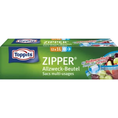 Toppits Zipper Allzweck Frische Beutel 1 L, Gefrierbeutel