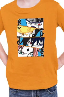 Produktbild von Kinder T-Shirt Naruto Team 7 05, 5-6 Jahr - 116 / Orange
