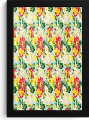 Produktbild von MuchoWow® MuchoWow® Gerahmtes Poster Blumen - Rosen - Farben - Muster 20x30 cm - Poster mit zchwarzem Bilderrahmen - Drucken - Bilder Poster im Rahmen