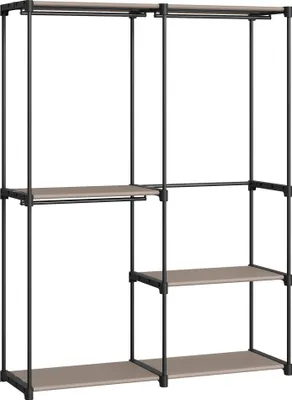Produktbild von SONGMICS Kleiderschrank offen, Kleiderständer, Kleiderstange, Garderobe, 43 x 138 x 182 cm, 3 Hängefächer