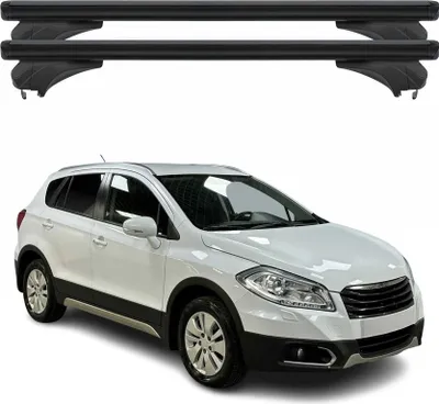 Produktbild von Menabo Dachträger Grundtäger für Suzuki SX4 S-Cross 2013-2021 Alu Schwarz 2 tlg