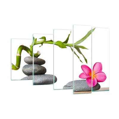 Produktbild von Bilder auf glas - Ruhig blume dekoration stein - 150x100cm - Glasbilder - Wandbilder - Kunstdruck - zum Aufhängen bereit - Wanddekoration aus Glas - Glas Bilder - Wandbild auf Glas - GEG150x100-2305
