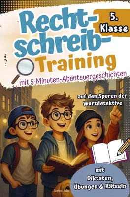 Produktbild von Rechtschreibtraining 5. Klasse I Mit 5-Minuten-Abenteuergeschichten - Auf den Spuren der Wortdetektive - Mit Diktaten, Übungen & Rätseln.