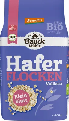 Produktbild von Bauckhof  Haferflocken Kleinblatt Demeter ab 500g - 1 Beutel