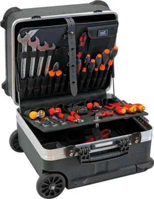 Image de Valise coque Promat à roulettes 470x390x300mm capacité de charge 40kg empilable
