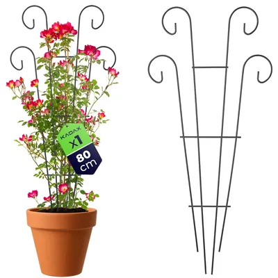 Produktbild von KADAX Metall Rankgitter 36 x 80 cm, 1 Stück, Rankhilfe für Kletterpflanzen wie Rosen & Clematis, Pflanzen Spalier für Garten, Balkon & Terrasse, Pflanzengitter aus Stahl