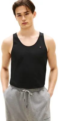 Zdjęcie produktu dla Tommy Hilfiger, męskie opakowanie zawierające 3 koszulki bez rękawów z okrągłym dekoltem, wielokolorowe (biały/niebieski/czerwony)