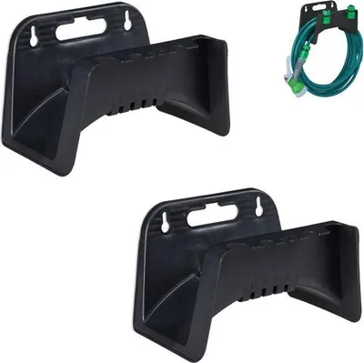 Image de Support de tuyau noir, lot de 2