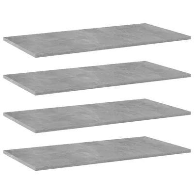 Produktbild von Bücherregal-Bretter 4 Stk. Betongrau 80x40x1,5 cm Holzwerkstoff