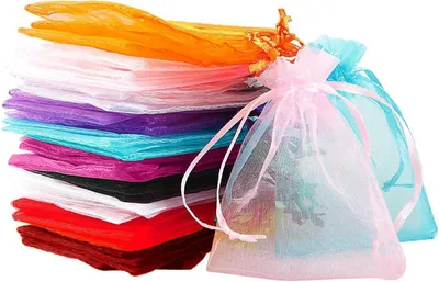 Produktbild von 100 Organzasäckchen, 9x12cm, Schmuckbeutel in verschiedenen Farben für Feste und Geschenke
