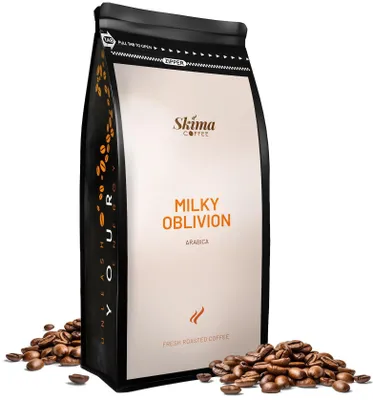 Obrázek produktu pro Zrnková káva 1 kg MLÉČNÉ ZAPOMNĚNÍ 100% Arabica čerstvě pražená + podtácek