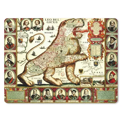 Produktbild von MuchoWow® Mauspad Mousepad Historische Karte der alten Niederlande 40x30 cm - Mousepads - Maus Mat - Pad - Mausunterlage - Anti Rutsch