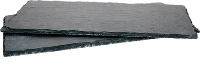 Produktbild von 2x Schieferplatten 17 x 34 cm Tisch-Set Untersetzer Servierplatte Naturschiefer