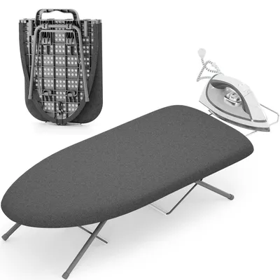 Image de Omgoods - Table à repasser pliable avec support pour fer à repasser et pieds antidérapants