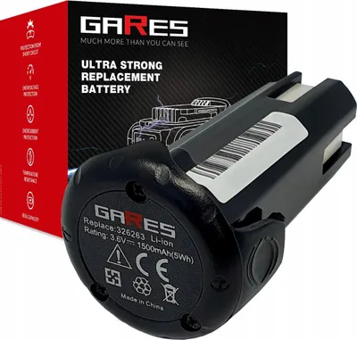 Obrázek produktu pro GARES Akumulátor Baterie pro Hitachi/Hikoki 326299 | 6 V  | Zesílená série High-Performance | Vysoký výkon |