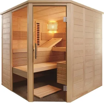 Produktbild von Harvia Alaska Corner Infra+ Massivsauna Saunakabine Inkl. 2 Vollspektrumstrahler