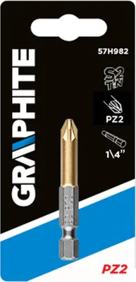 Produktbild von GRAPHITE bit pz 2, 50 mm s2 tin, 1 auf einer blase