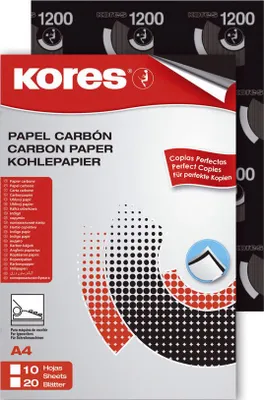 Produktbild von Kores KD7528966 Kohlepapier Carboplan A4 10 Blatt schwarz
