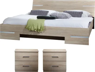 Produktbild von Schlafzimmer-Set >Anna< in EICHE SAEGERAU-NACHBILDUNG - 294x81x210cm (BxHxT)