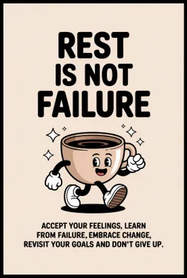 Produktbild von Poster 61x91,5cm Motivational Affirmation Retro Vintage für das Wohnzimmer Kaffee