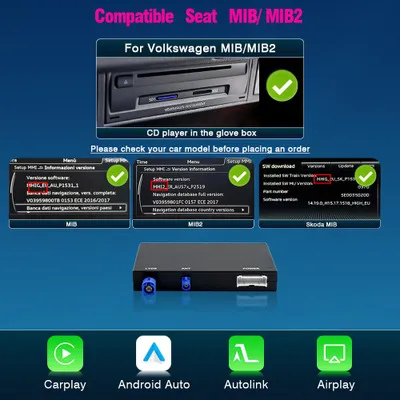 Produktbild von Multimedia-Autoradio – Kabelloses Carplay und Android Auto mit GPS-Navigation