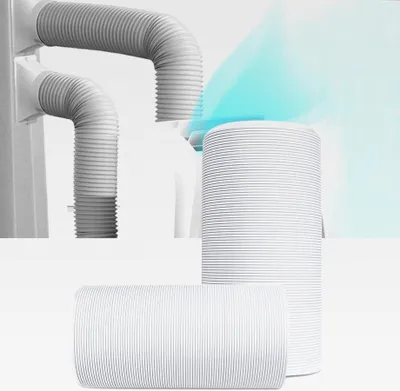Produktbild von Klimaanlage Schlauch, 130mm x 2m Abluftrohr, Faltbar Dehnbar mit Linksgwinde